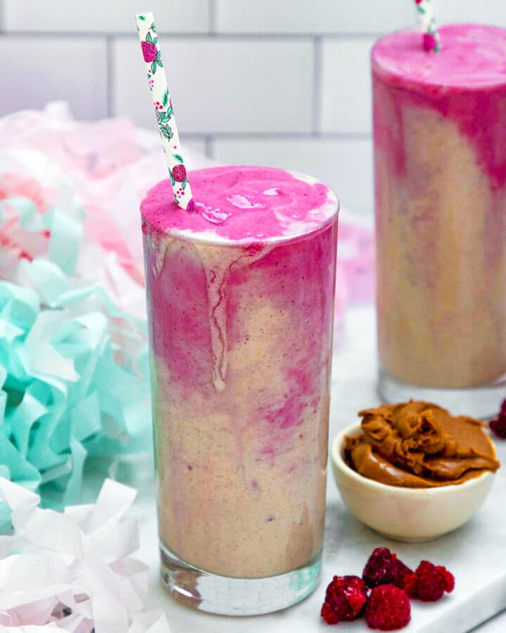 What's the secret to packing a smoothie with extra protein and creaminess? Tofu! This Almond Butter and Jelly Tofu Smoothie is amazingly flavorful and a deliciously healthy way to start the day!