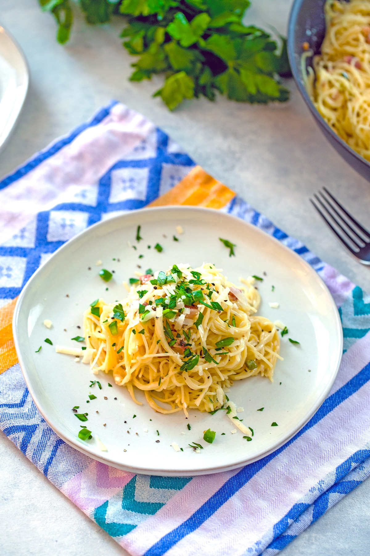 Angel Hair Alfredo with Jalapeño and Pancetta Recipe We are not Martha