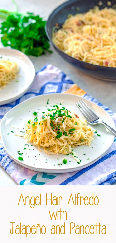 Angel Hair Alfredo with Jalapeño and Pancetta