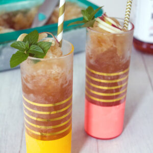 Apple Cider Bourbon Slush -- Who says you can't enjoy slush in the fall? | wearenotmartha.com