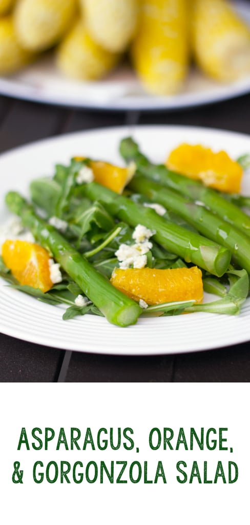 Asparagus, Orange, and Gorgonzola Salad -- Asparagus salad? Yes! This Asparagus, Orange, and Gorgonzola Salad is so much more impressive (and delicious) than a garden salad and extremely simple to make | wearenotmartha.com #salads #asparagus #sidedish #gorgonzola