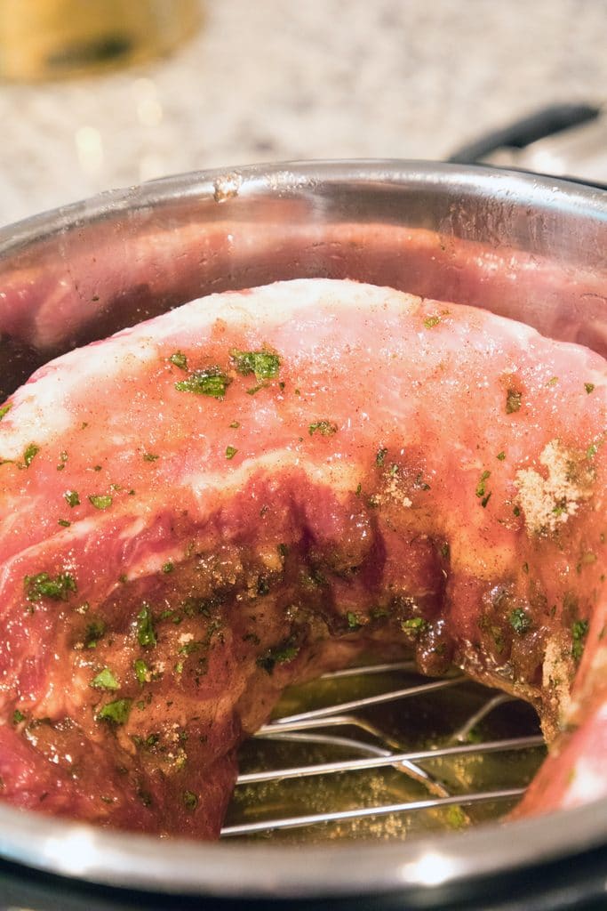 Watermelon Beer Baby Back Ribs in the Instant Pot -- Cooking them in the Instant Pot is the only way to make baby back ribs made with watermelon beer and slathered in watermelon BBQ sauce even better! | wearenotmartha.com