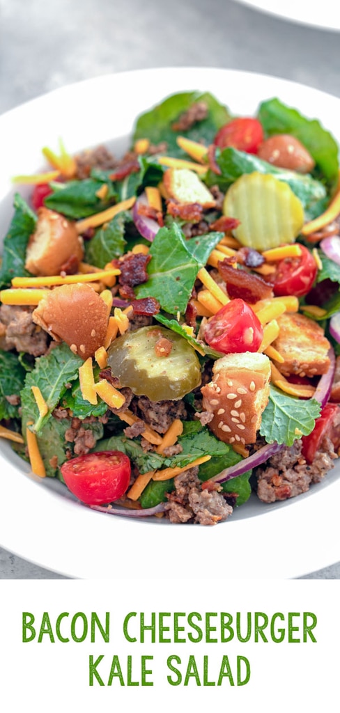 Bacon Cheeseburger Kale Salad