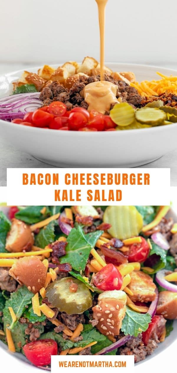 Bacon Cheeseburger Kale Salad