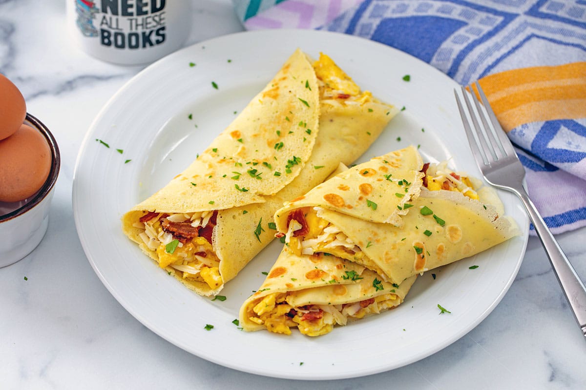Bacon, Egg, and Cheese Crepes Recipe We are not Martha