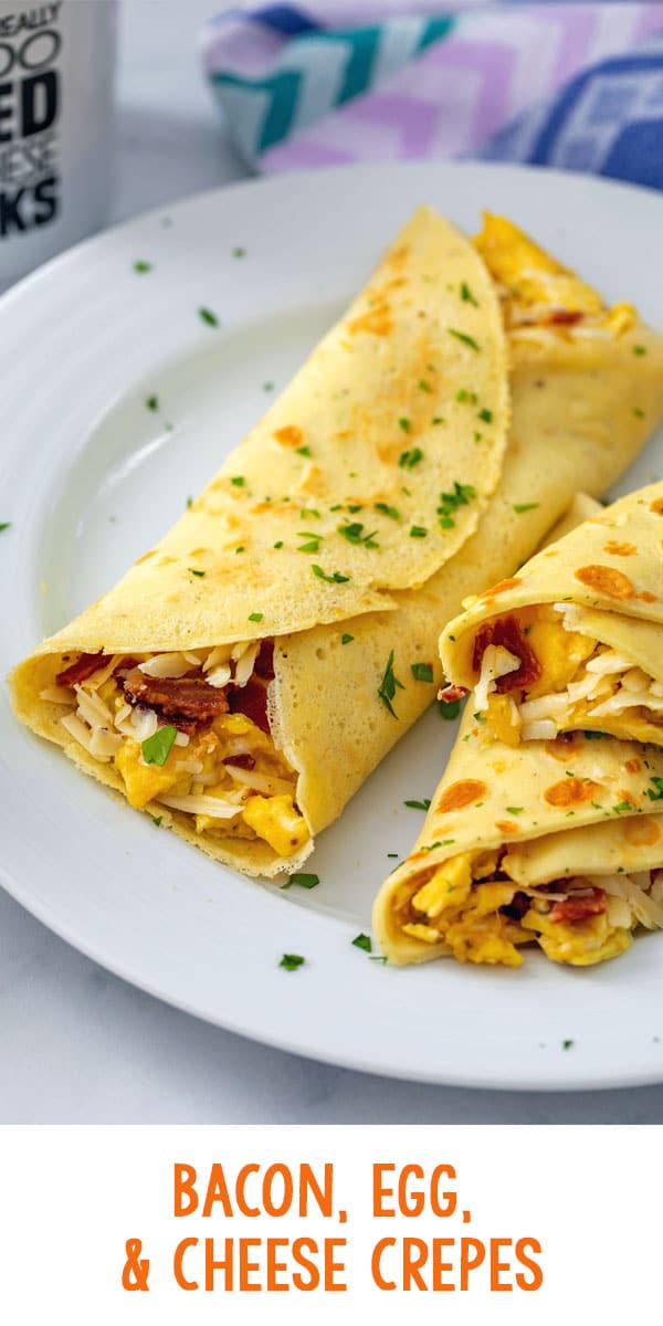 Bacon, Egg, and Cheese Crepes