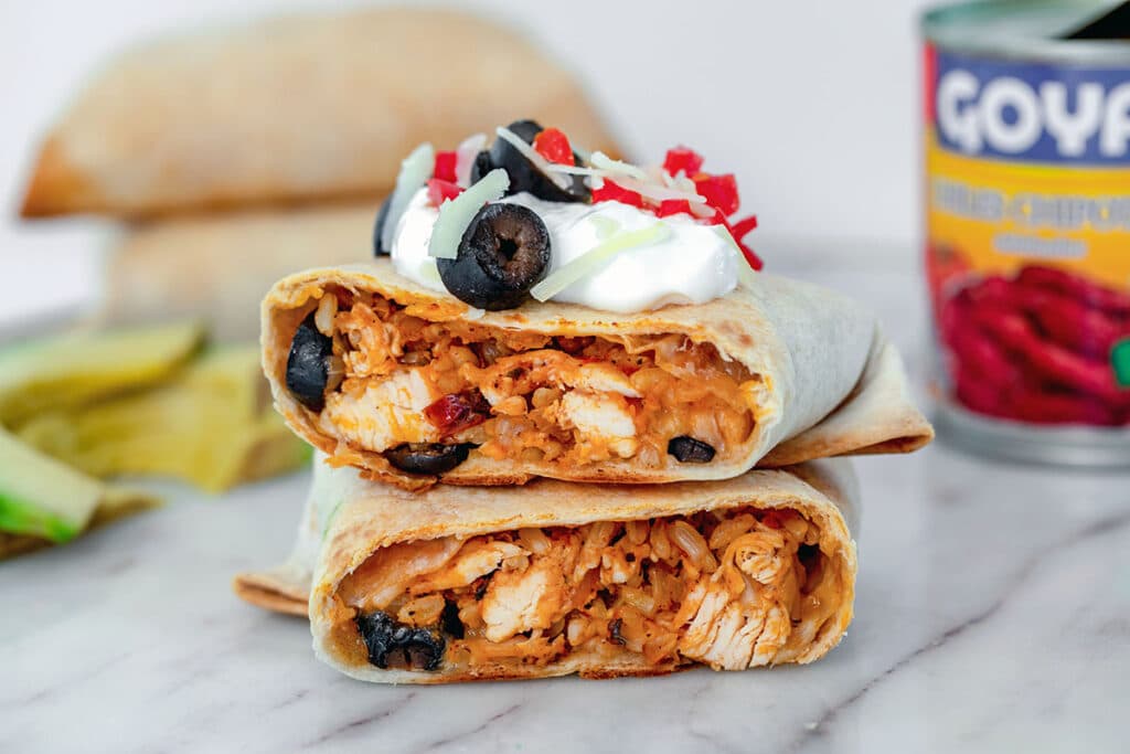 Chicken Chimichanga for the freezer Trim Healthy Mama (THM)