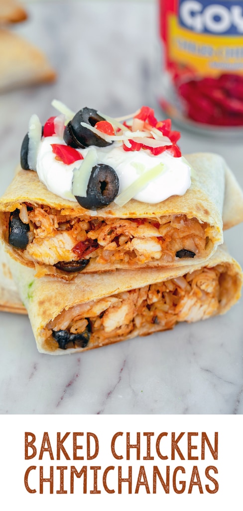 Baked Chicken Chimichangas