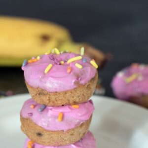 Banana Doughnuts for Dogs -- Doughnuts are the most delicious dessert, but why shouldn't your dog have any of the fun? | wearenotmartha.com