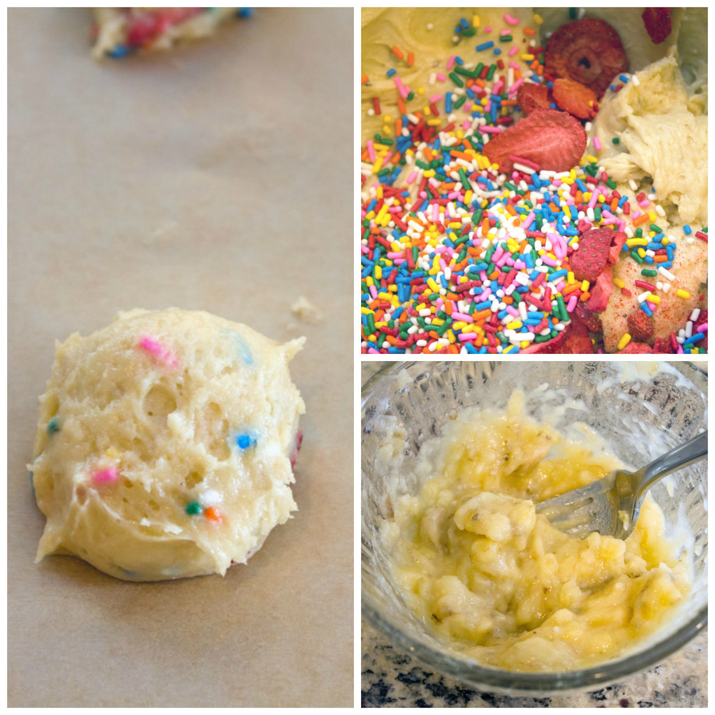 Banana Split Cookies Making