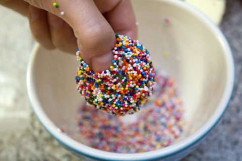 Birthday Cake Doughnut Holes