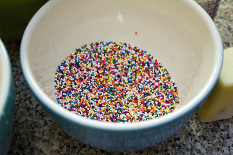 Birthday Cake Doughnut Holes