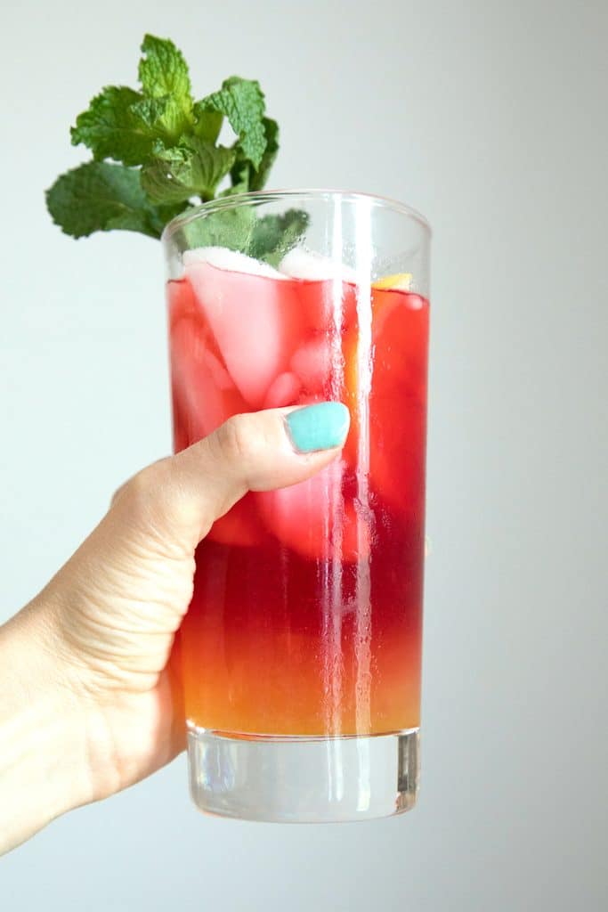 Blackberry and Turmeric Lemonade -- This lemonade is not only the prettiest drink around, but it's incredibly tasty and refreshing and perfect for a backyard party | wearenotmartha.com