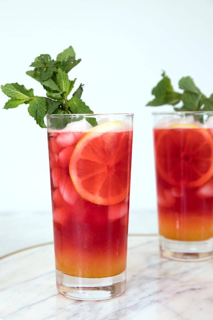 Blackberry and Turmeric Lemonade -- This lemonade is not only the prettiest drink around, but it's incredibly tasty and refreshing and perfect for a backyard party | wearenotmartha.com