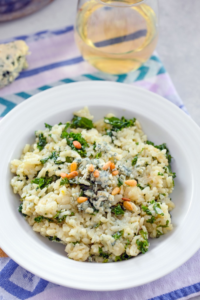 Blue Cheese Risotto with Kale Recipe We are not Martha