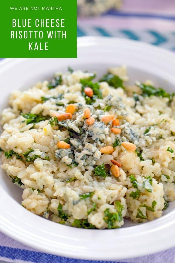 Blue Cheese Risotto with Kale