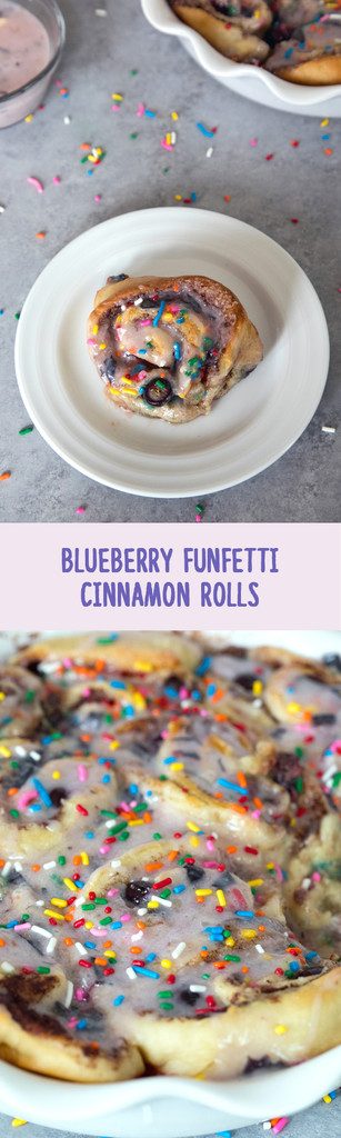 Blueberry Funfetti Cinnamon Rolls Recipe | We are not Martha