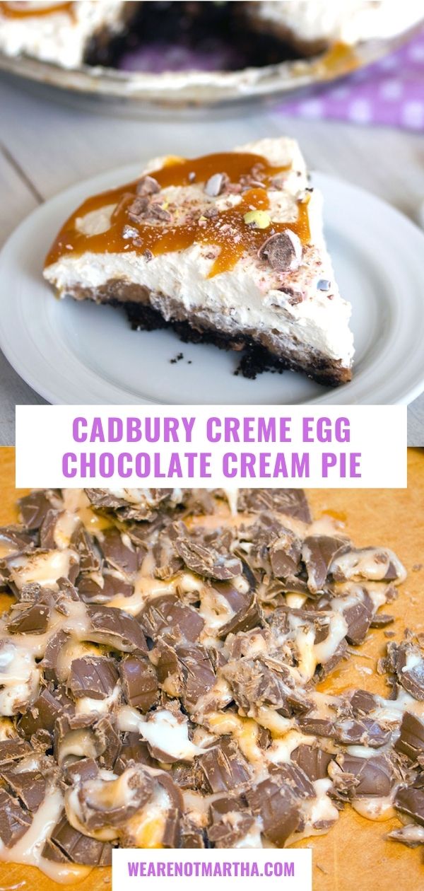 Cadbury Creme Egg Chocolate Cream Pie