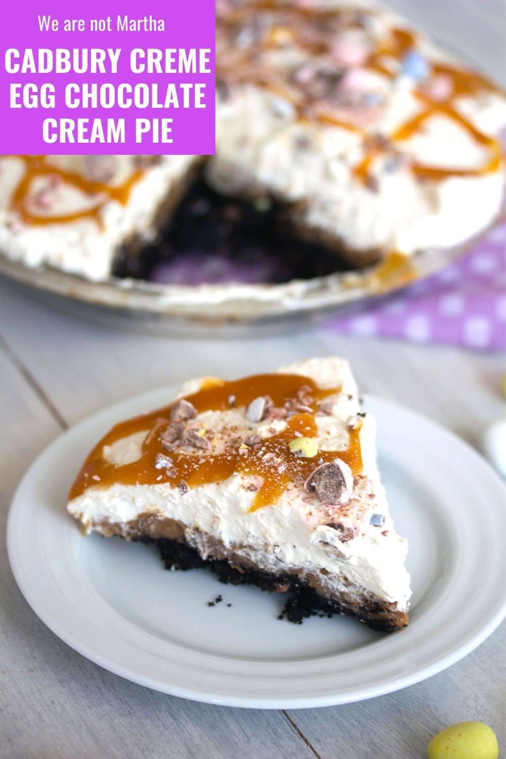 Cadbury Creme Egg Chocolate Cream Pie