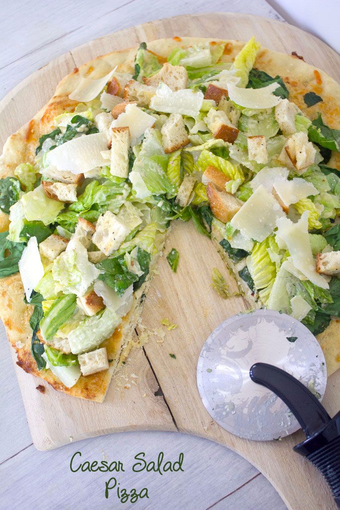 caesar salad pizza