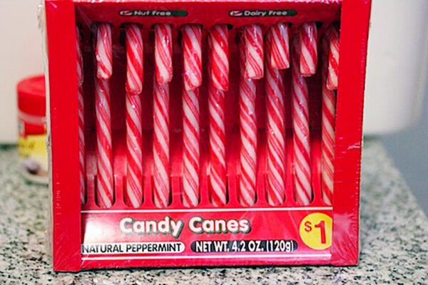 Package of candy canes for $1