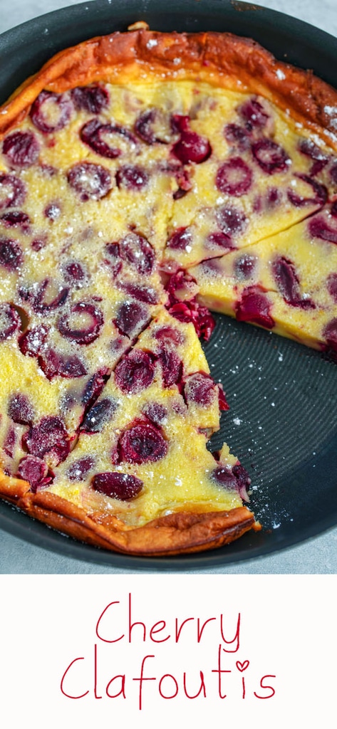 Cherry Clafoutis -- If you've never made clafoutis before, start with this cherry clafoutis to learn how deliciously easy it is! A cross between a cake and a custard, clafoutis makes a dreamy dessert, but can also be served for breakfast | wearenotmartha.com