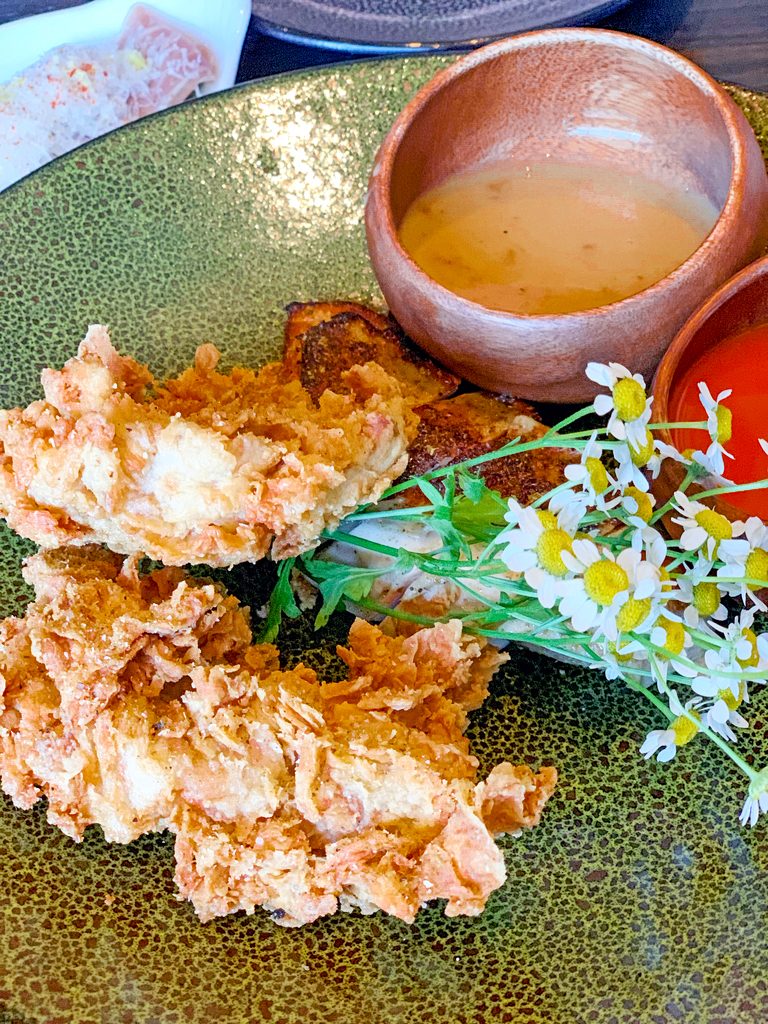 Overhead view of Chicken with Chamomile from Chicago's Roister