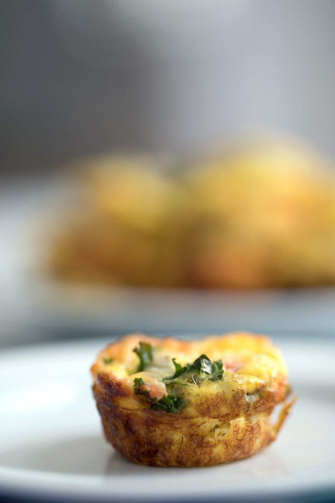 Chicken Sausage Kale Quiche for Dogs -- This dog-friendly recipe features mini crustless quiche | wearenotmartha.com