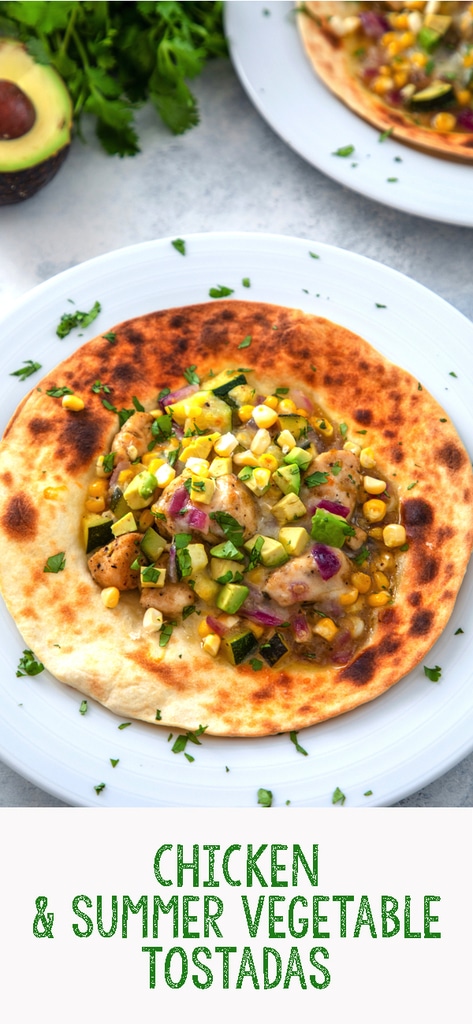 These chicken and vegetable tostadas are incredibly easy to make and packed with summer vegetables. And did I mention they go perfectly with a cold glass of white wine?