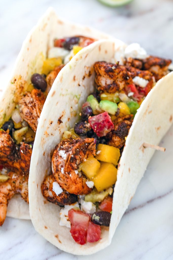 Chili Lime Shrimp Tacos With Fruit Salsa Recipe We Are Not Martha