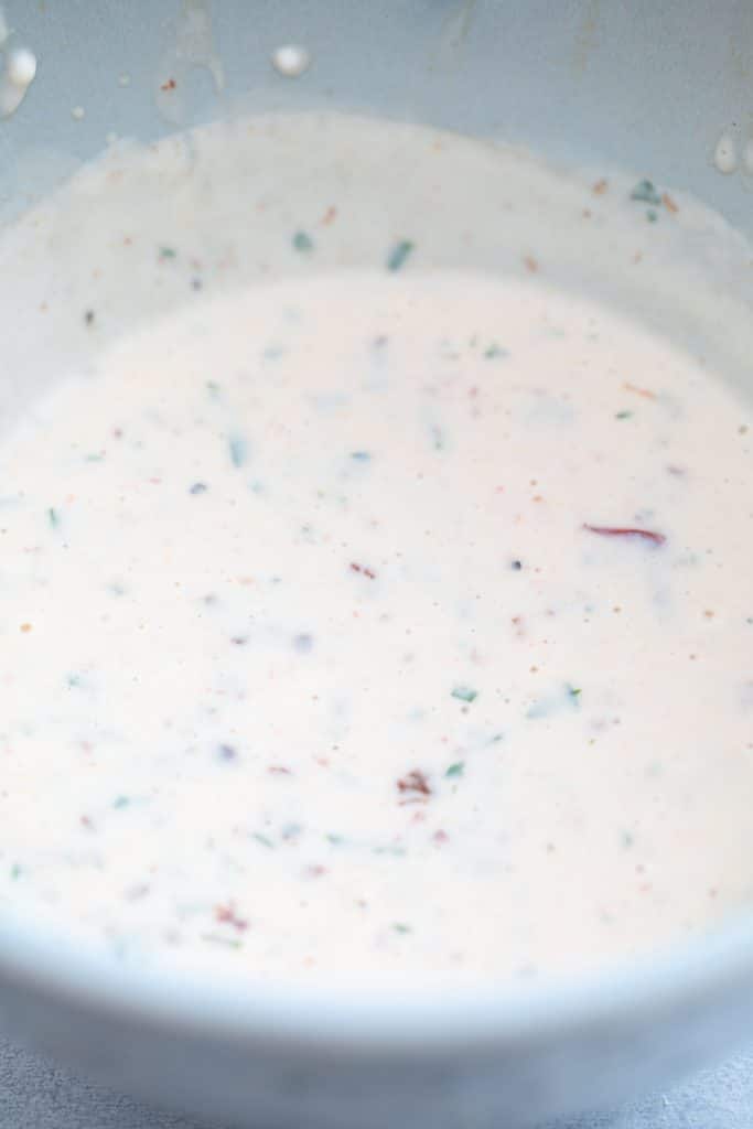 Chipotle buttermilk dressing in a bowl