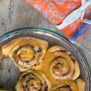 Chocolate Chip Cinnamon Rolls with Butterscotch Icing -- Are these Chocolate Chip Cinnamon Rolls with Butterscotch icing best for brunch or dessert? I'll let you decide just as long as you make these as soon as possible! | wearenotmartha.com