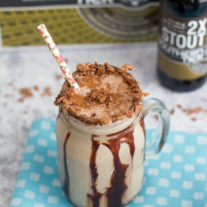 Chocolate Cinnamon Toast Crunch Stout Milkshake- cereal, chocolate, beer, and ice cream all in one drink | wearenotmartha.com