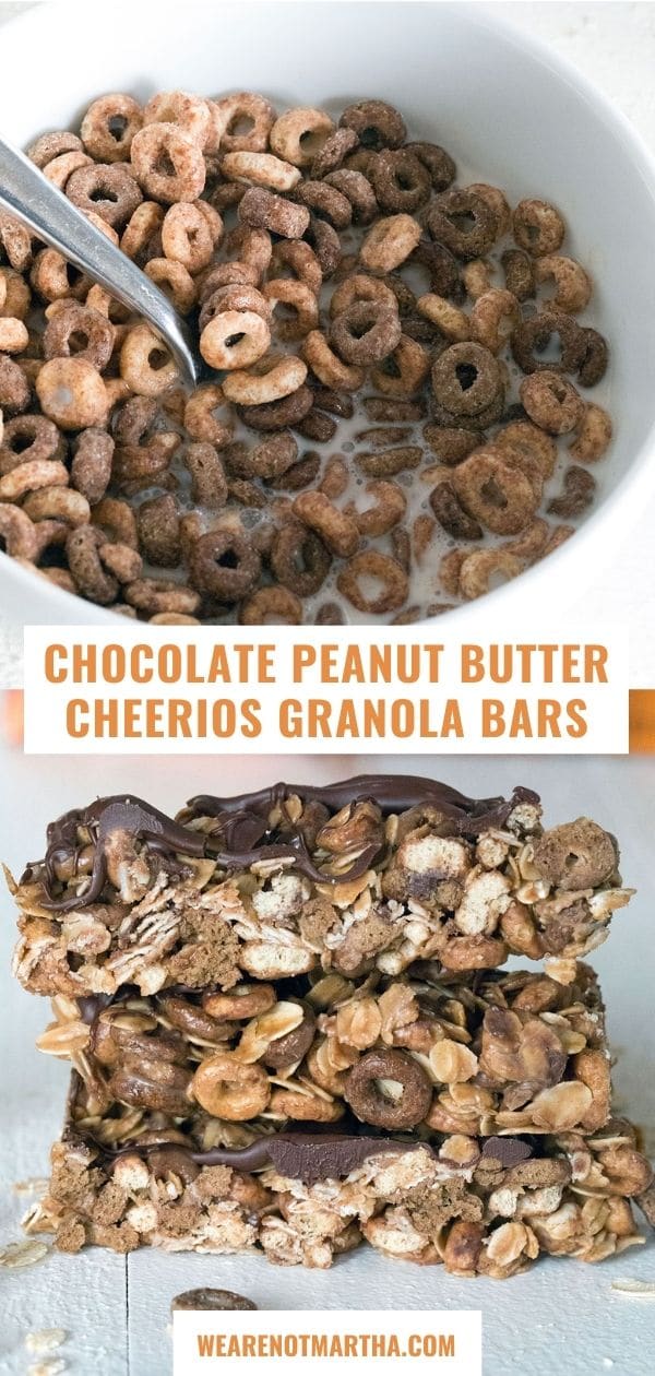 Chocolate Peanut Butter Cheerios Granola Bars