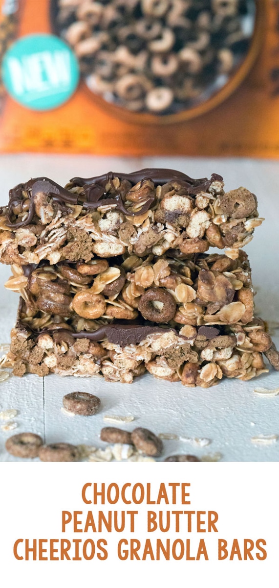 Chocolate Peanut Butter Cheerios Granola Bars