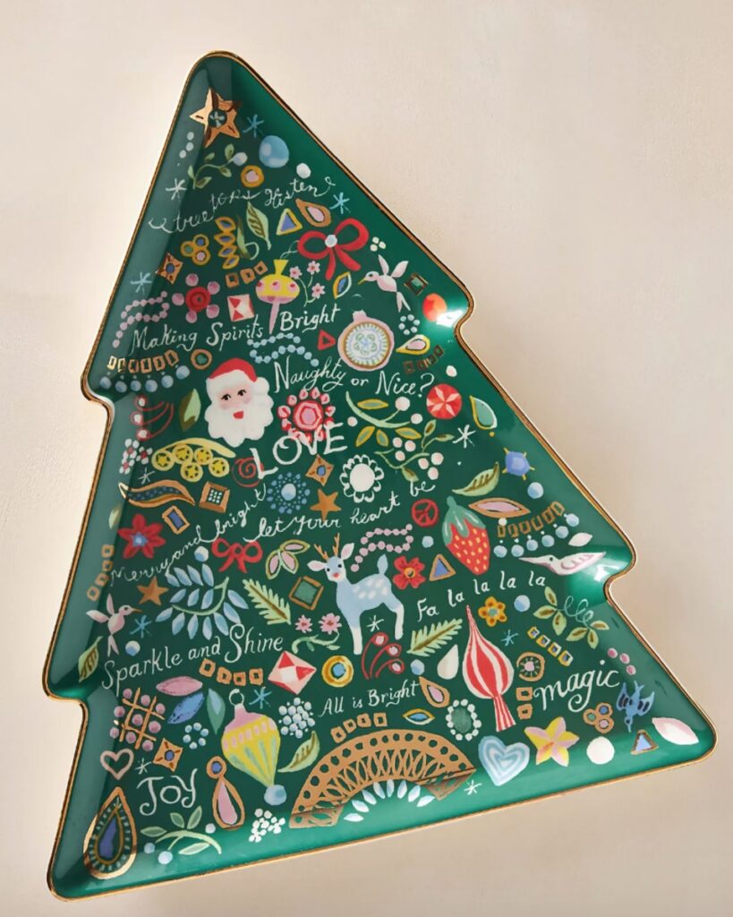 Christmas tree platter