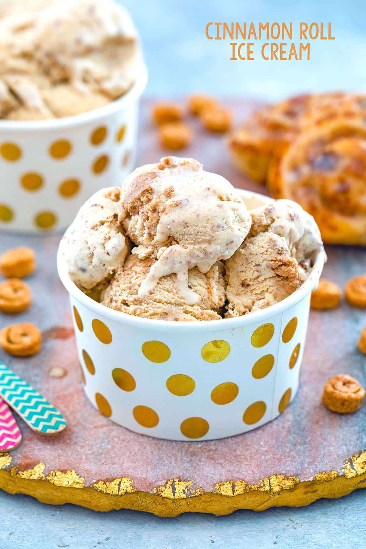 Cinnamon Roll Ice Cream Recipe - We are not Martha