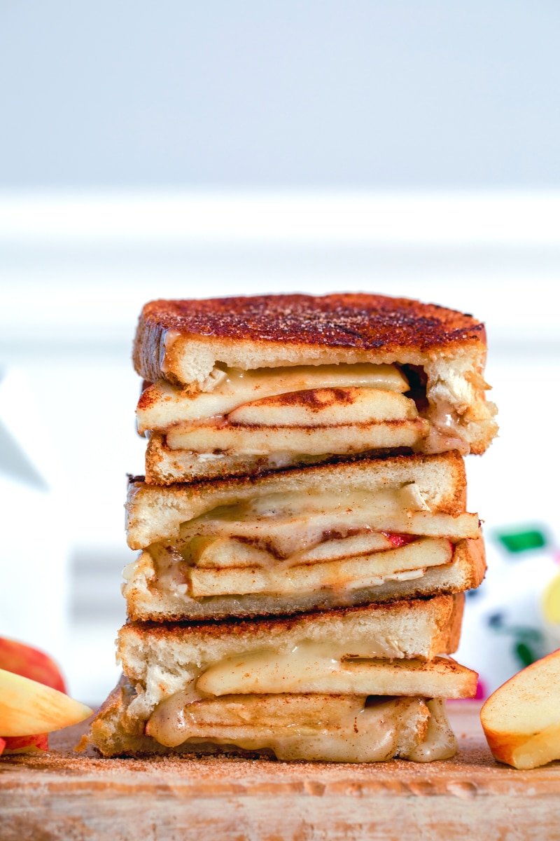 Cinnamon Sugar Brie and Apple Grilled Cheese We are not Martha