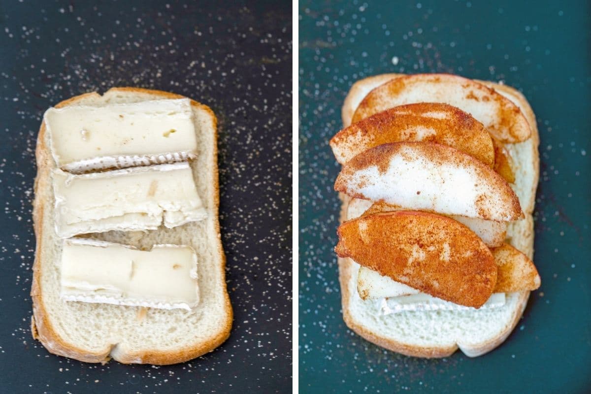 Cinnamon Sugar Brie and Apple Grilled Cheese We are not Martha