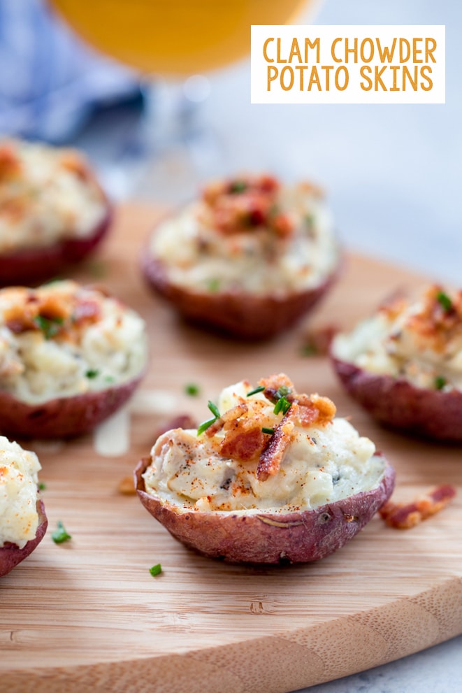 Clam Chowder Potato Skins – Whether you’re rooting for your home team or just in it for the food, these Clam Chowder Potato Skins are the perfect game day appetizer. And if you have any leftovers, they’re easy to repurpose the next day | wearenotmartha.com