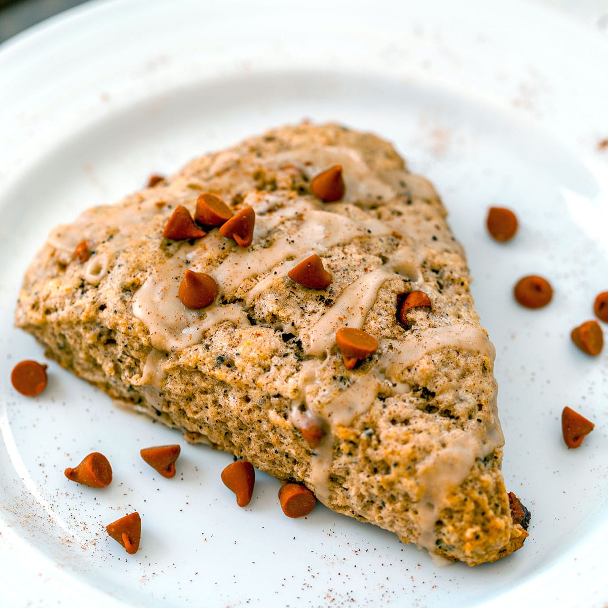 Coffee Cinnamon Scones -- If you think scones are supposed to be dry and boring baked goods, you need to let these Coffee Cinnamon Scones change your mind! Perfectly buttery and packed with coffee, cinnamon, and cinnamon chips, you'll want to start every morning with one of these scones | wearenotmartha.com