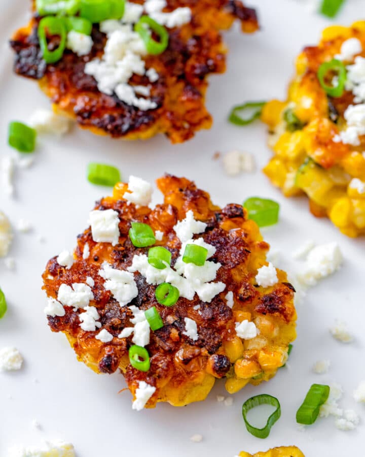 Is there anything more "summer" than fresh corn on the cob and an abundance of zucchini? These Fresh Corn Cakes are made with fresh corn on the cob, diced zucchini, and lots of feta cheese. They're the perfect summer party appetizer!