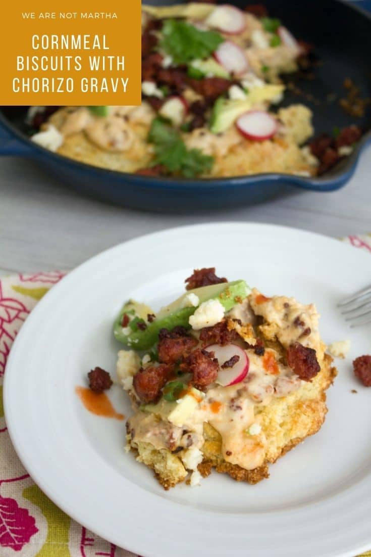 Cornmeal Biscuits With Chorizo Gravy