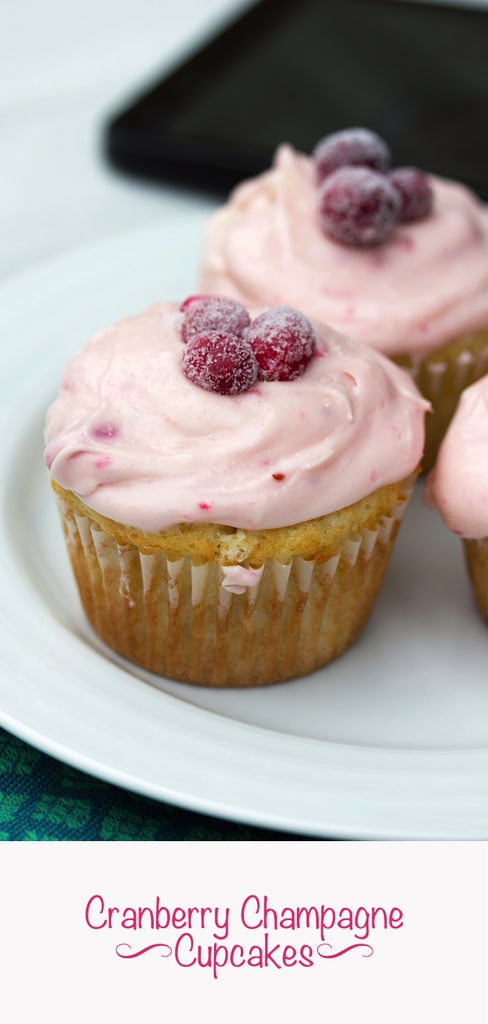 Cranberry Champagne Cupcakes