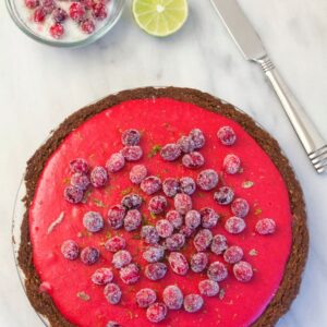 Cranberry-Lime Pie -- The perfect addition to your holiday table, this Cranberry-Lime Pie is the ideal combination of sweet and tart. Whether you serve it on Thanksgiving or Christmas, your guests will love it | wearenotmartha.com