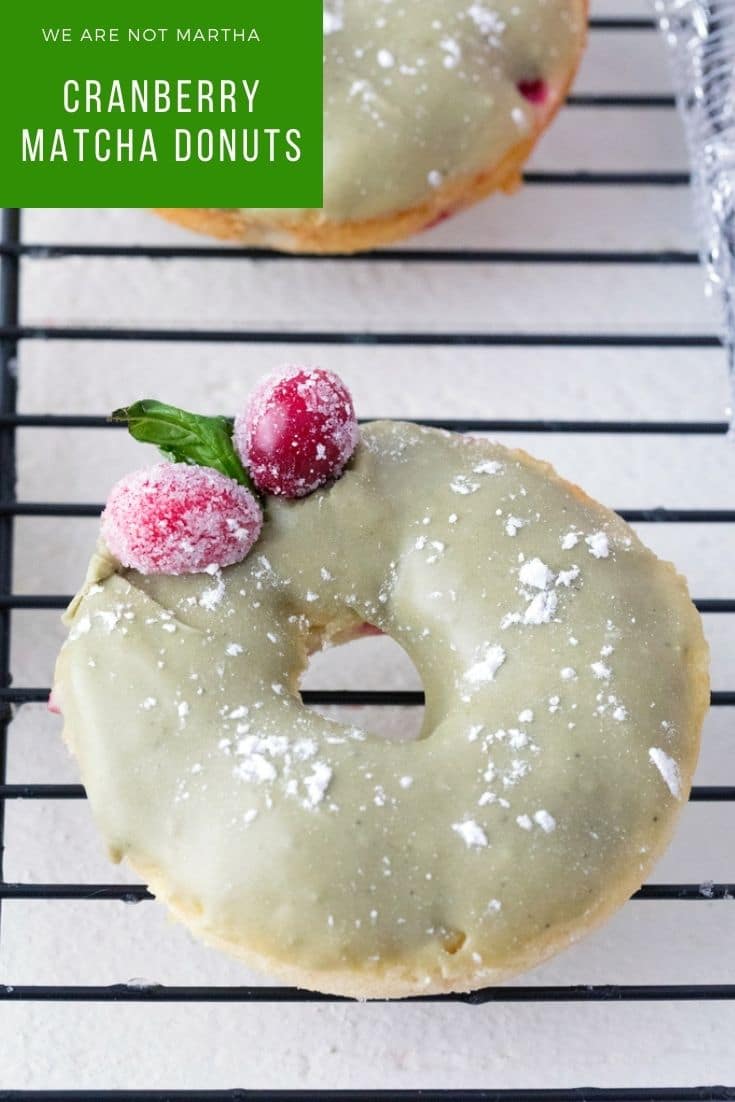 Cranberry Matcha Donuts