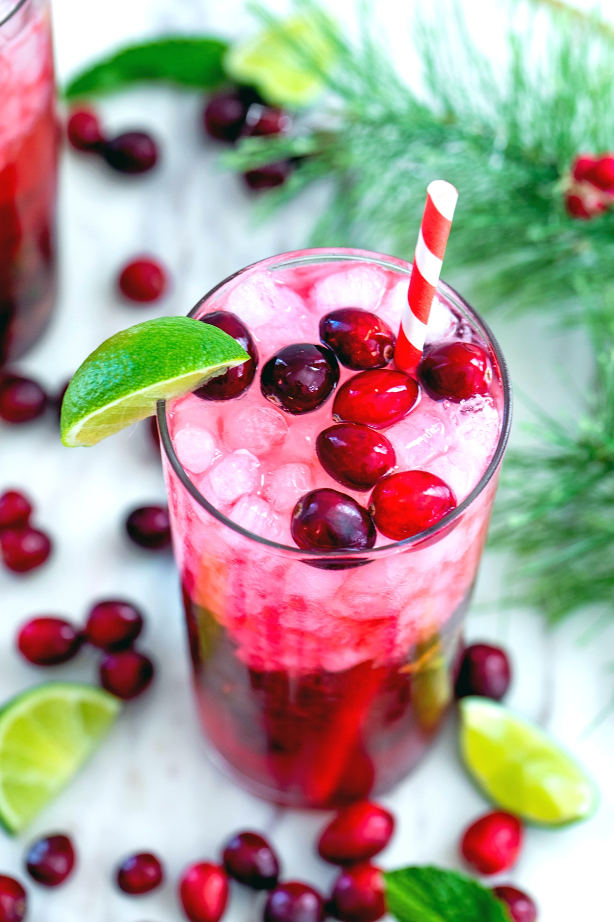 Cranberry Mojitos Holiday Cocktail Recipe | We are not Martha