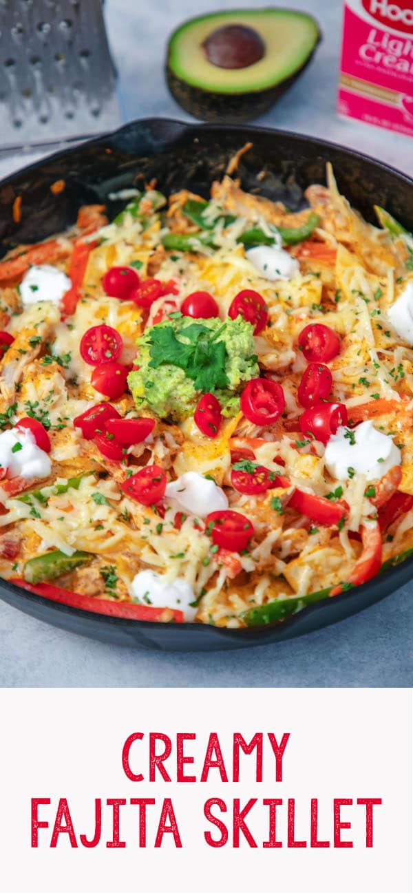 Easy Creamy Chicken Fajita Skillet Recipe - Healthy Fitness Meals