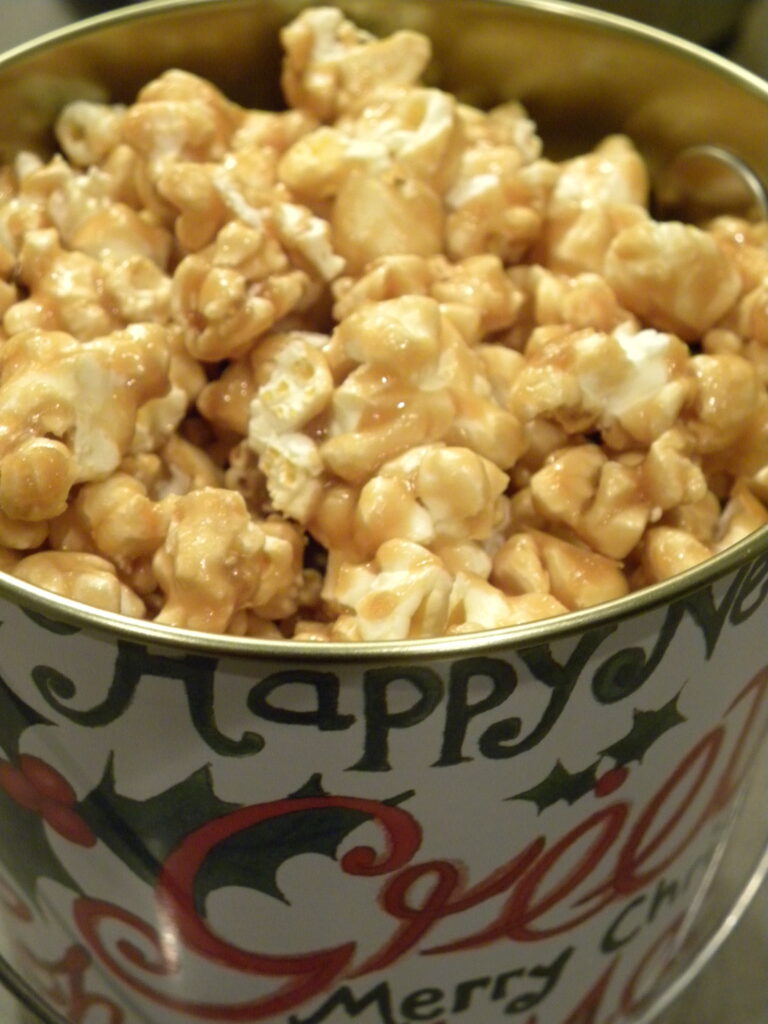 homemade caramel popcorn