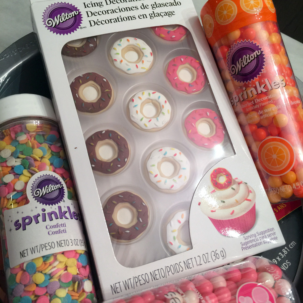 Doughnut Icing Decorations and Wilton sprinkles